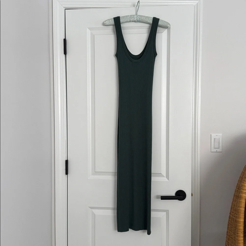 Autumn Cashmere Muted Forest Green Maxi Dress, xs - Picture 4 of 6